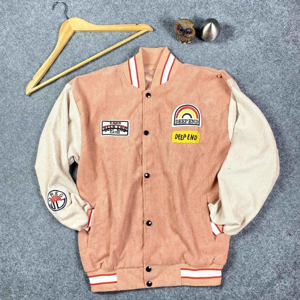 Áo khoác form rộng, áo khoác bomber vải kaki nhung cao cấp không xù lông 3 màu wata | BigBuy360 - bigbuy360.vn