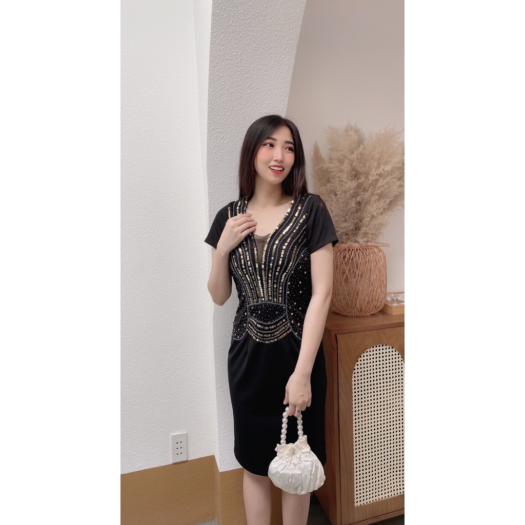 Váy, đầm trung niên thiết kế Long lanh - lấp lánh