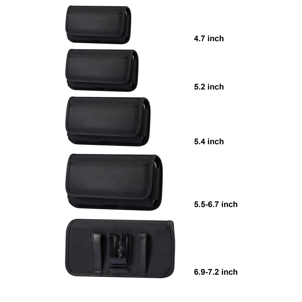 Nhiều kích cỡ túi đeo hông nam bền chặt Vải Oxford túi đeo điện thoại thắt lưng có khe cắm thẻ