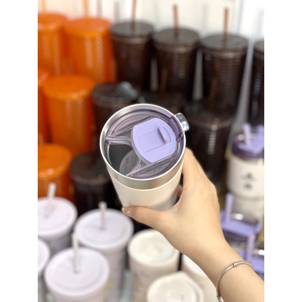 Bình giữ nhiệt Starbucks và Stanley dung tích lớn 880ml 591ml 473ml phiên bản Thái Lan 2022 Orchird Collection