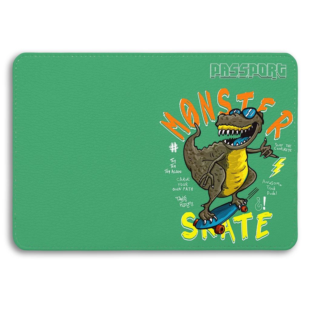 Bao Da Hộ Chiếu - Ví Đựng Passport Du Lịch  Monter Skate - For Kids - Dinosaur - PPT194 STORMBREAKER