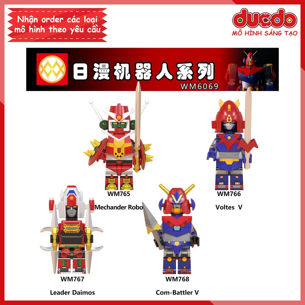 Minifigures các nhân vật siêu nhân trong Super Mechas - Đồ chơi Lắp ghép Xếp hình Mini Mô hình Robot WM WM6069