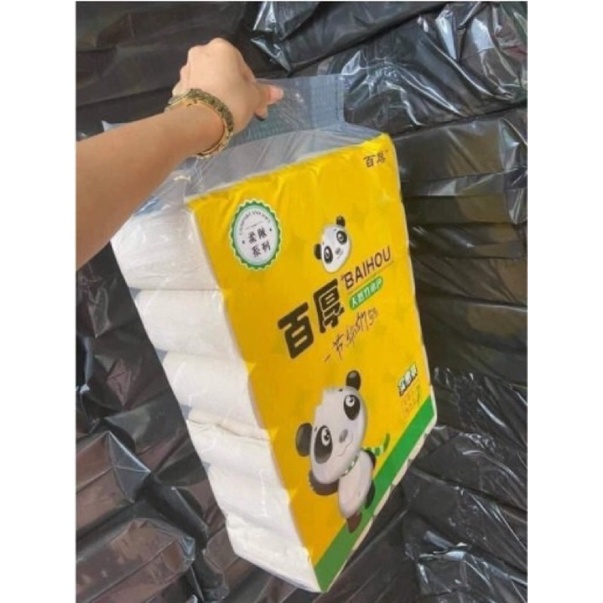 LỐC 36 CUỘN GIẤY VỆ SINH 03 LỚP GẤU TRÚC TRẮNG