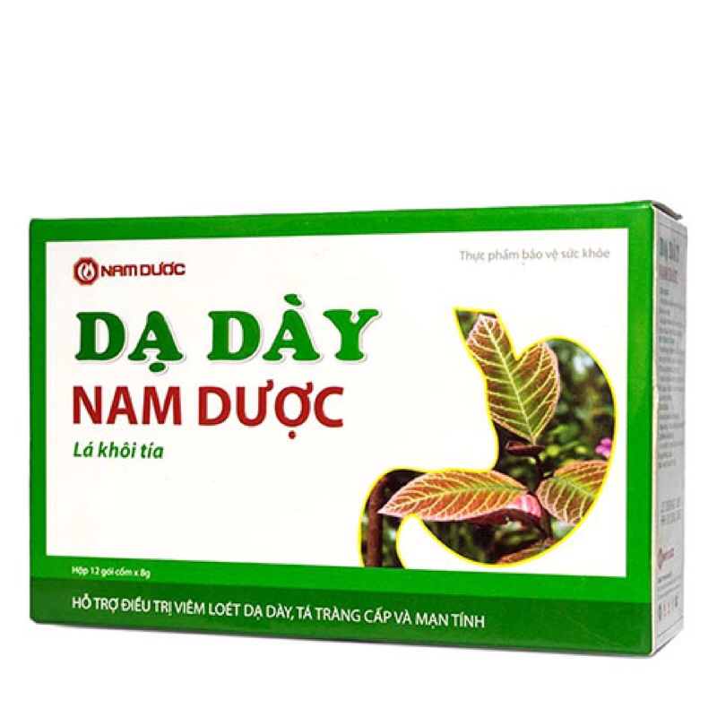 Dạ dày Nam Dược hỗ trợ liên quan đến dạ dày, hành tá tràng,niêm mạc,đầy hơi, ợ chua,đau rát thượng vị, tăng dịch vị axit