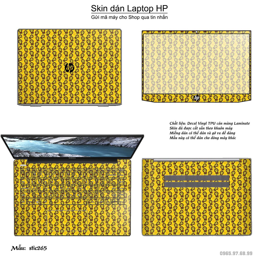 Skin dán Laptop HP in hình baby milo - stic257 (inbox mã máy cho Shop)