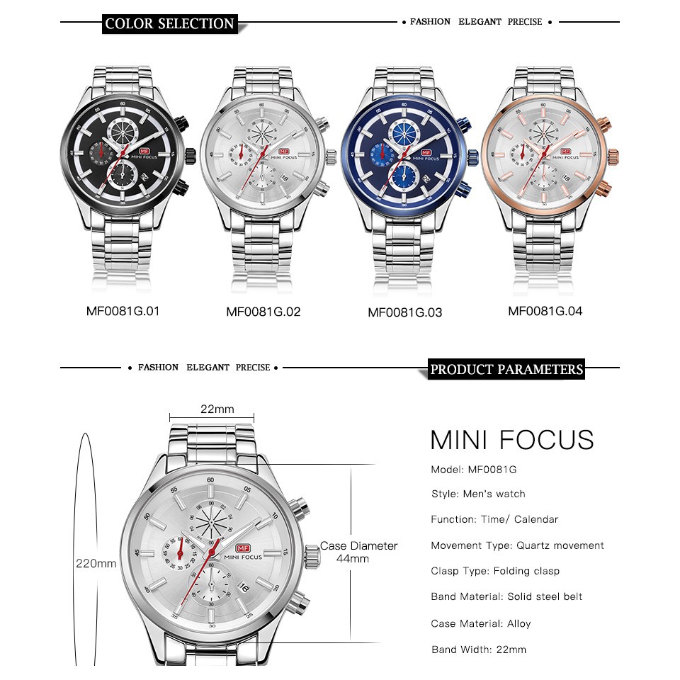 ĐỒNG HỒ NAM MINI FOCUS 0081G DÂY THÉP CAO CẤP Bán lẻ giá sỉ