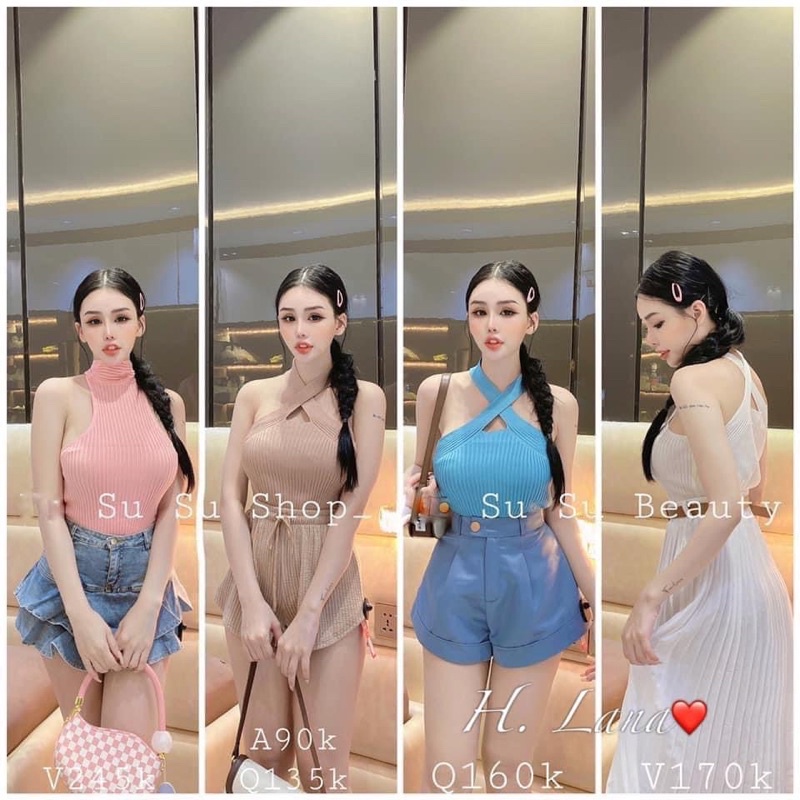 ÁO LEN DÂY CHÉO BODY NHIỀU MÀU