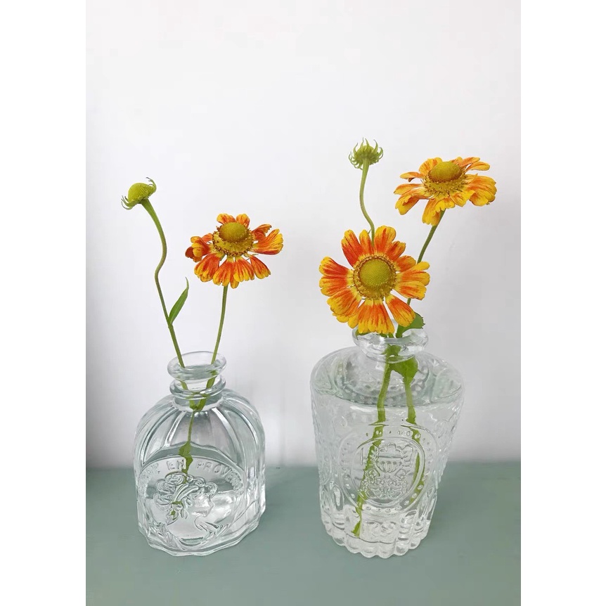 Bình Bông Lọ Cắm Hoa Mini Trang Trí Họa Tiết Cổ Điển - Bình Hoa Phong Cách Retro