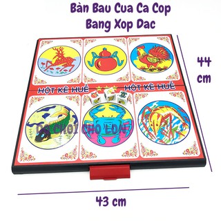 Trò chơi ngày tết BÀN cờ lắc bầu cua cá cọp xúc xắc bằng xốp SIZE 44x43 cm