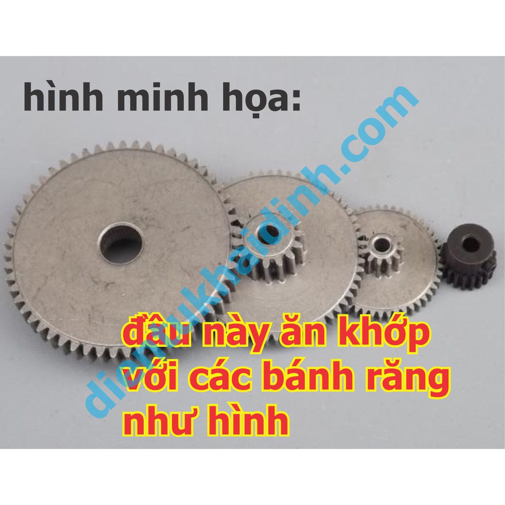 bánh răng kim loại 0.5 đầu trục 20 răng lỗ 3mm/3.17mm/4mm/5mm kde4559