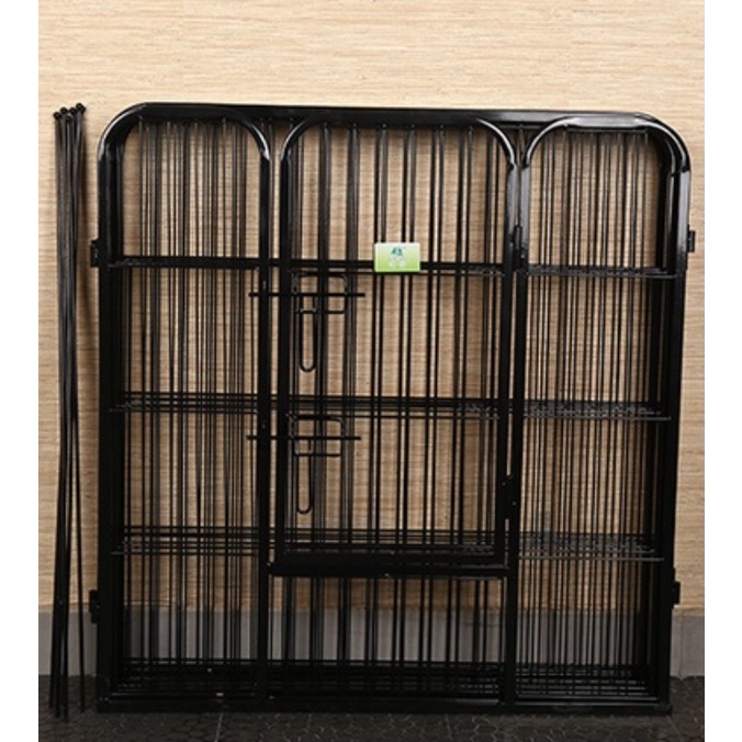 Chuồng Quây Chó Lớn - Nan Ống Sắt sơn tĩnh điện - Gồm 6 tấm ghép kích thước 90*100cm hoặc 100x120cm
