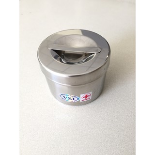 hộp inox tròn nhỏ y tế. Hộp đựng bông gòn nhỏ