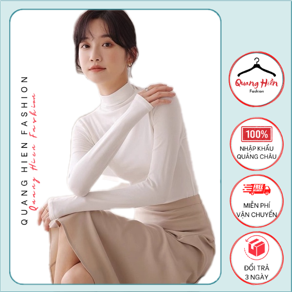 Áo giữ nhiệt lót nỉ nữ Quảng Châu phong cách Hàn Quốc siêu ấm đủ size MS017