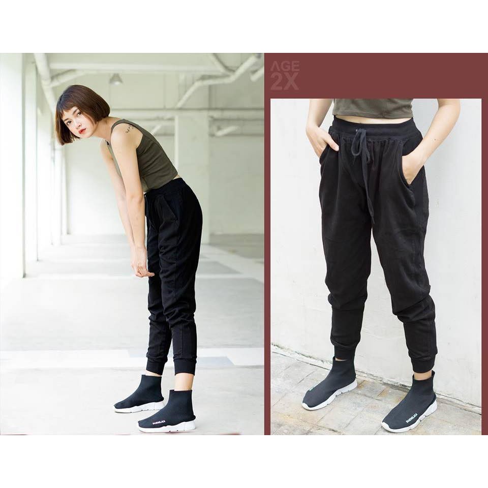 Quần Jogger gân tăm Bassic mặc cực thích