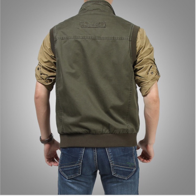 Áo Khoác Gile Kaki Nam Cao Cấp Túi Hộp Alyly  - Phong Cách Và Cá Tính.