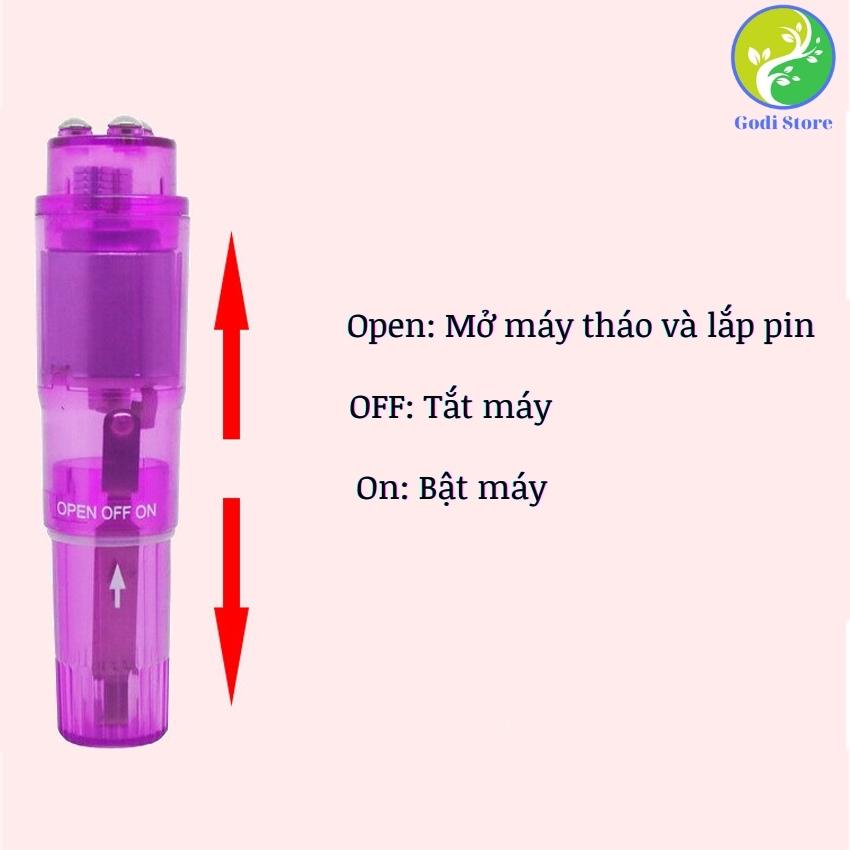 Bút Rung Massage Mini Tay Cầm Nhỏ Gọn Tích Hợp 4 Đầu Mát Xa Loại Bỏ Nếp Nhăn, Mát Xa Vai Gáy  Tiện Lợi - G89