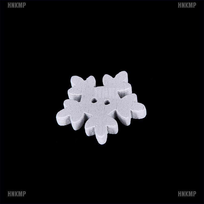 Set 100 Nút Gỗ Hình Hoa Tuyết Trang Trí Sổ Tay