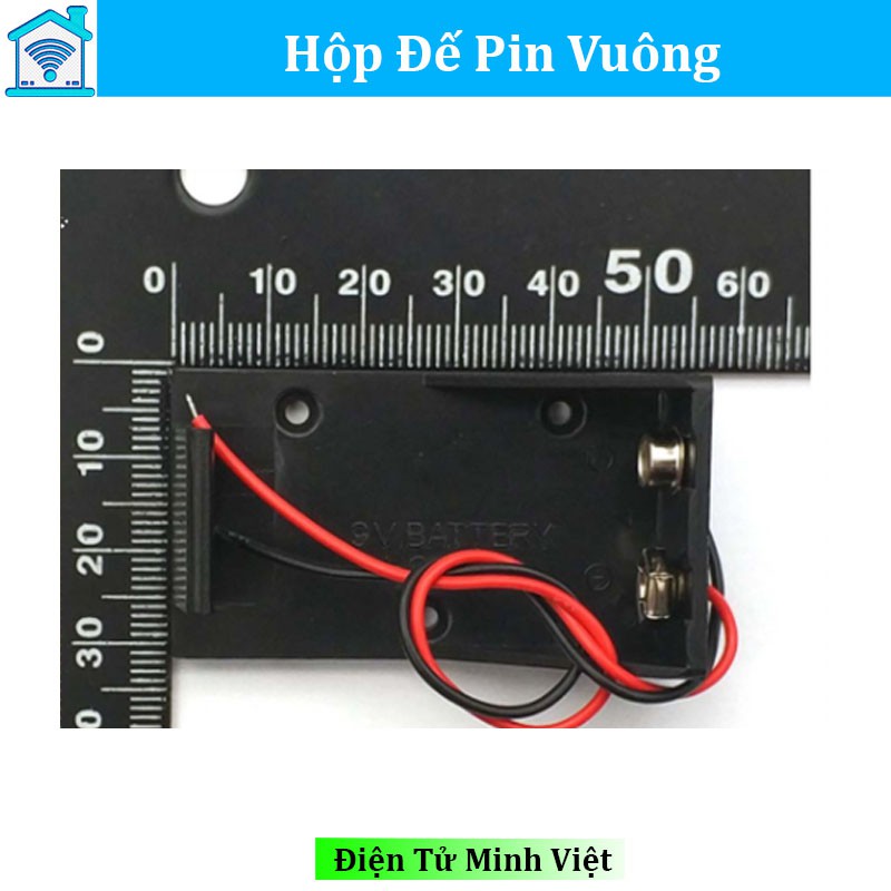 Hộp Đế Pin Vuông 9V