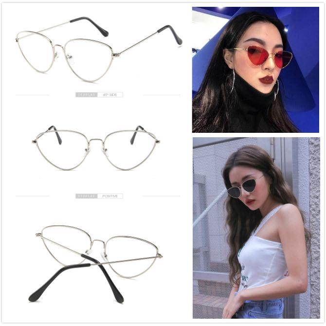 Mắt kính gọng kim loại mắt mèo phong cách vintage cho nữ
