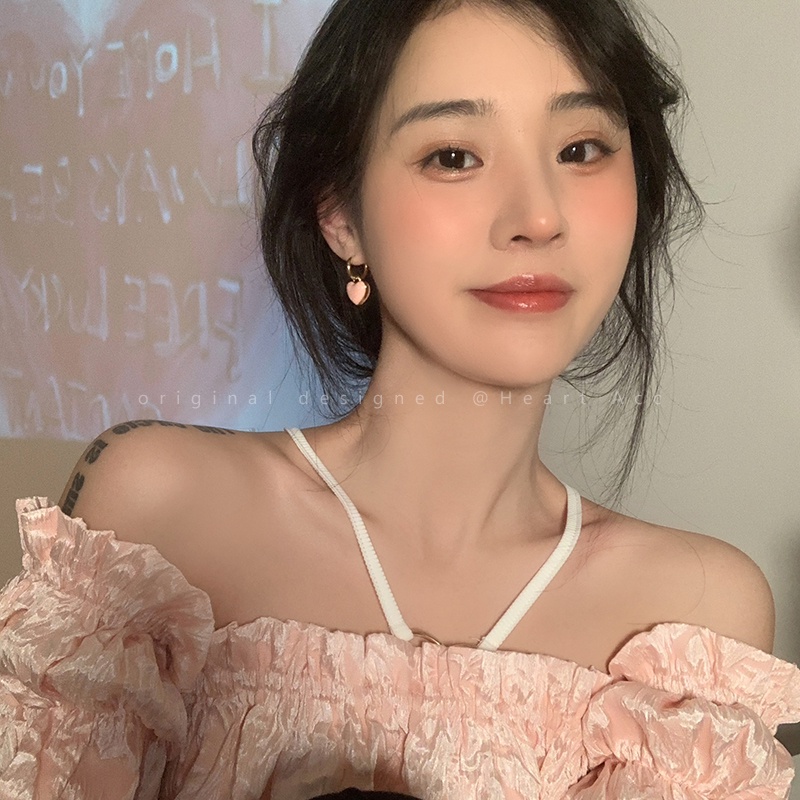 Bông Tai Hình Trái Tim Thời Trang Hàn Quốc Cho Nữ S925