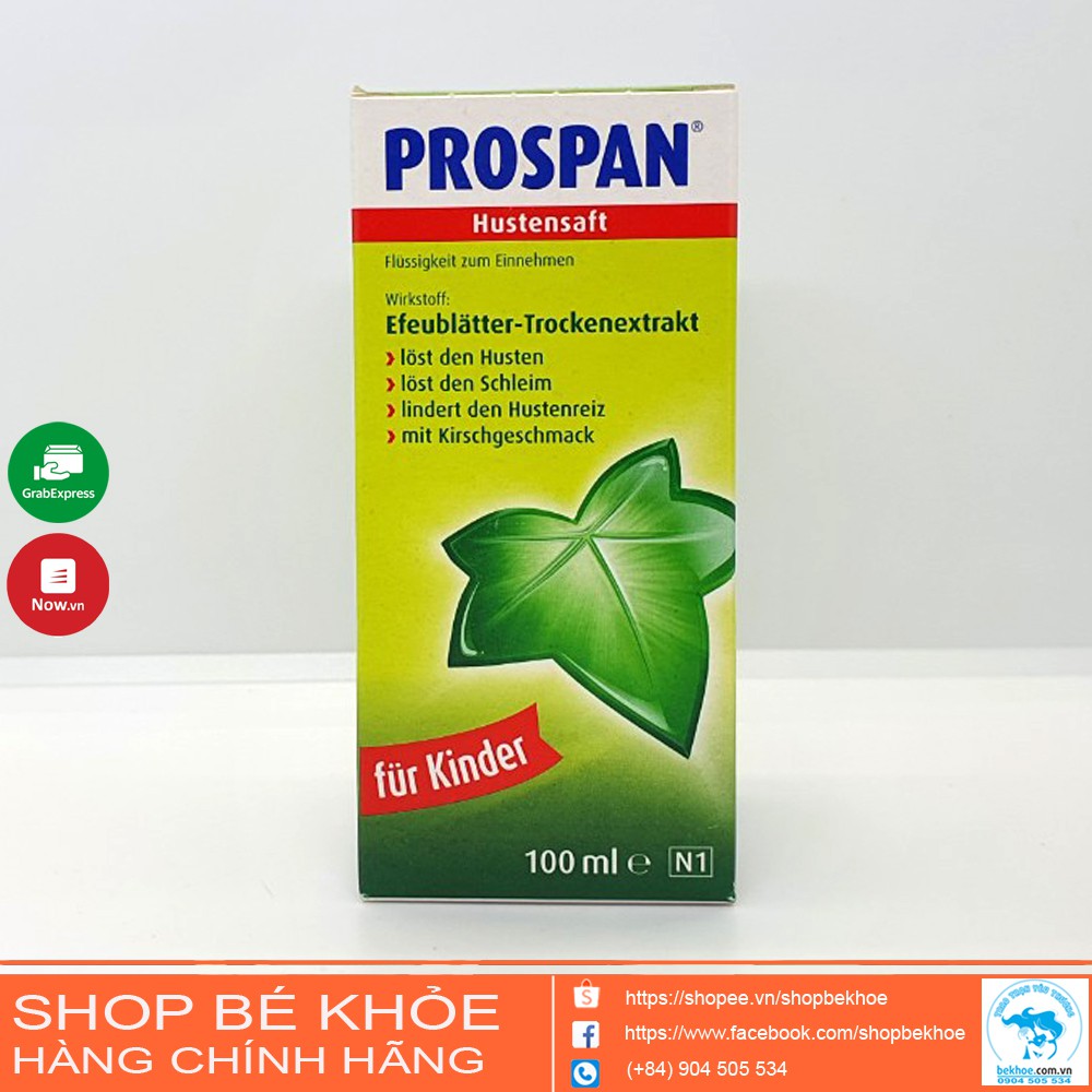 Siro ho Đức P.ros.pan 100ml, tinh chất 20ml và hộp 21 gói