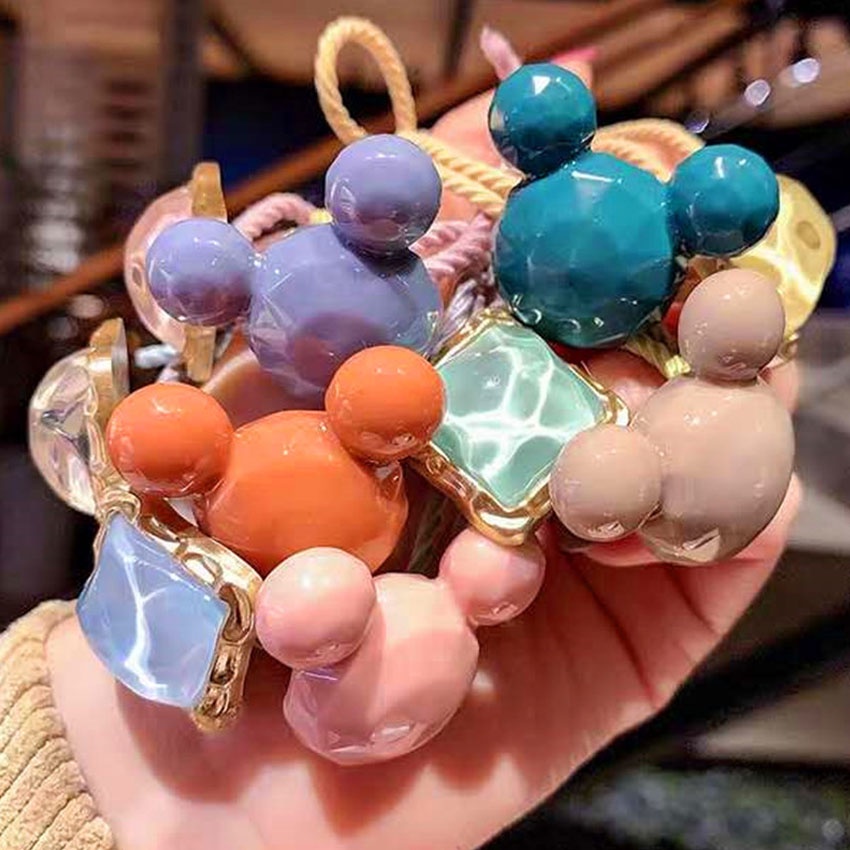 Dây buộc tóc nữ hình gấu - Set 5 dây cột tóc dễ thương, bền đẹp - NASI Store