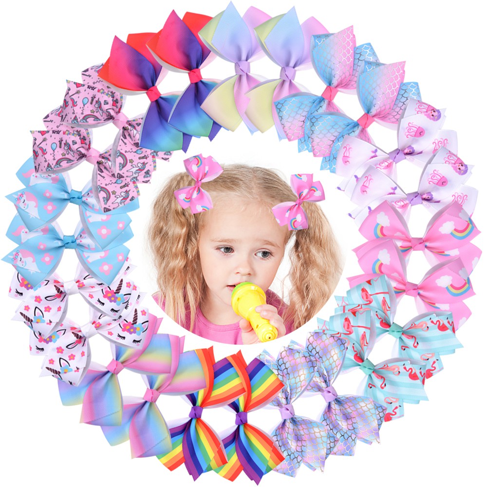 Kẹp tóc đính nơ KIDSBOWS phong cách kỳ lân đáng yêu cho bé
