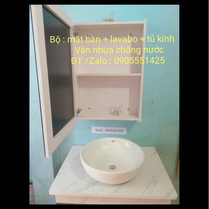 Bộ: Lavabo.Mặt bàn lavabo.Tủ kính phòng tắm. Tủ gương phòng tắm. Thiết bị nhà tắm, nhà bếp. Lavabo tủ. tủ nhà vệ sinh.