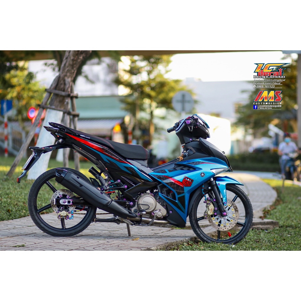 Tem rời exciter 150 xanh chỉ y15 , hình ảnh chụp thực tế
