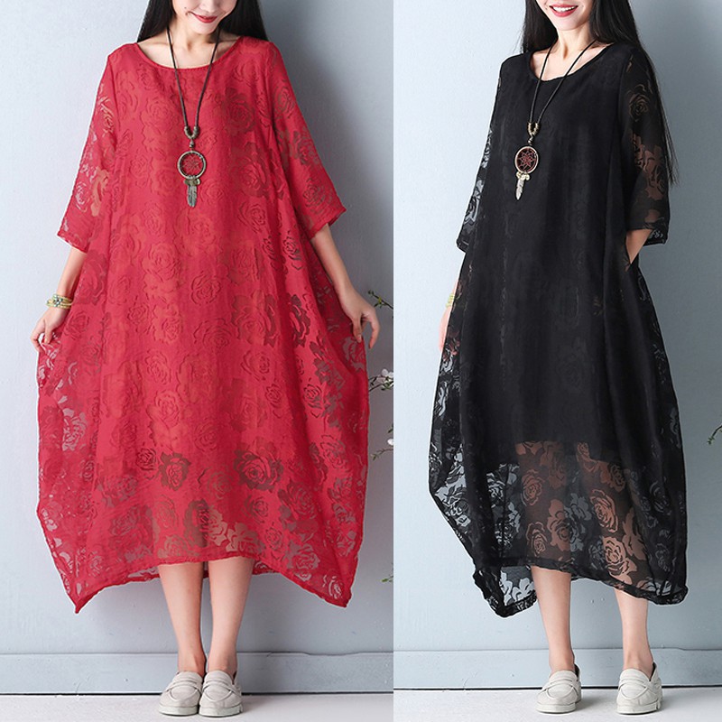 Đầm maxi suông dài thời trang big size