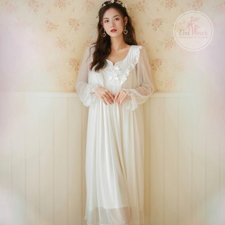 Váy ngủ dài tay [thun cao cấp] công chúa kiêu sa