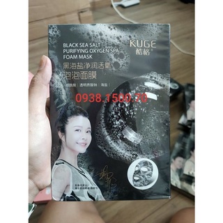 Mặt nạ sủi bọt kuge black sea salt purifying oxygen spa foam mask