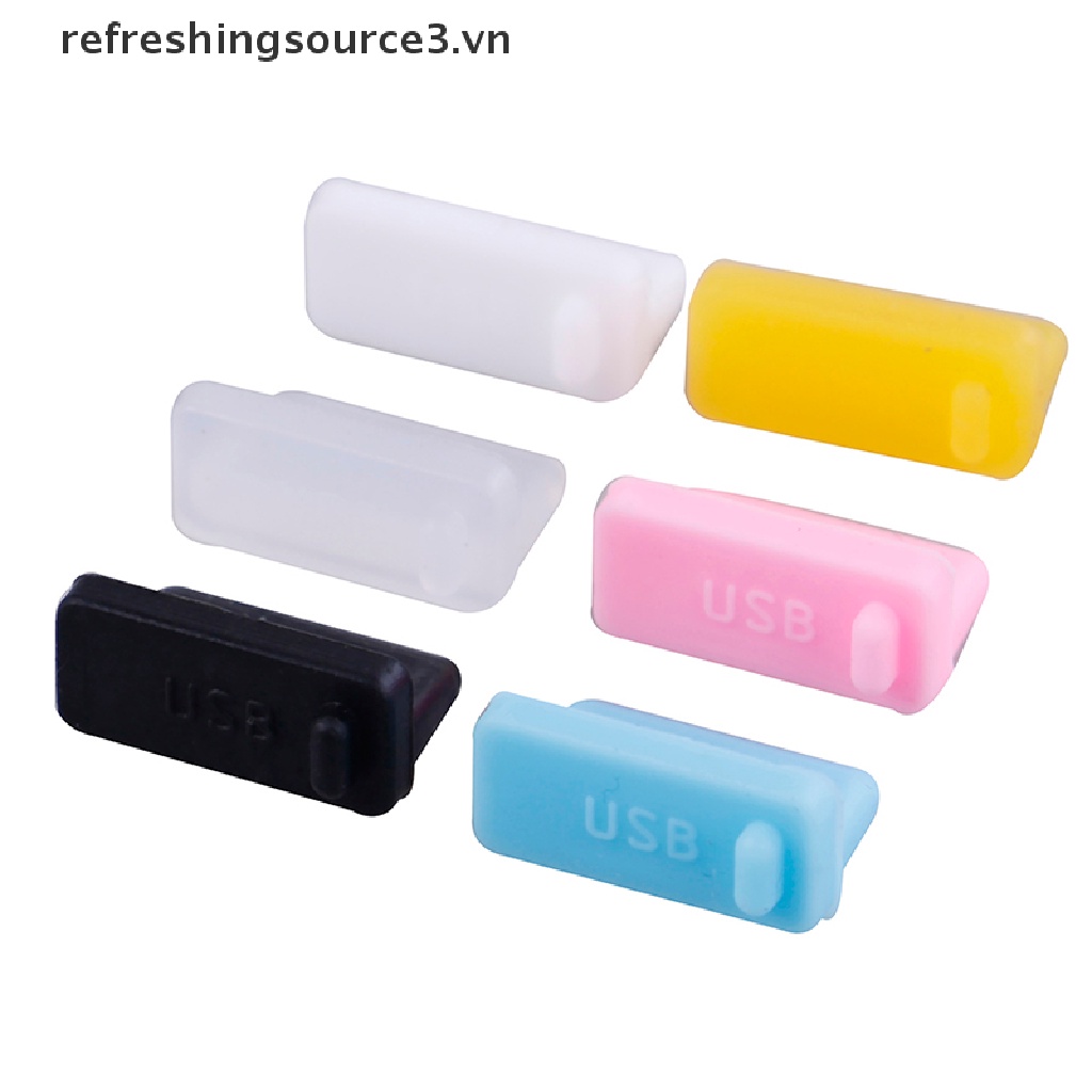 Bộ 10 Nắp silicone Đậy Ổ Cắm usb Chống Bụi