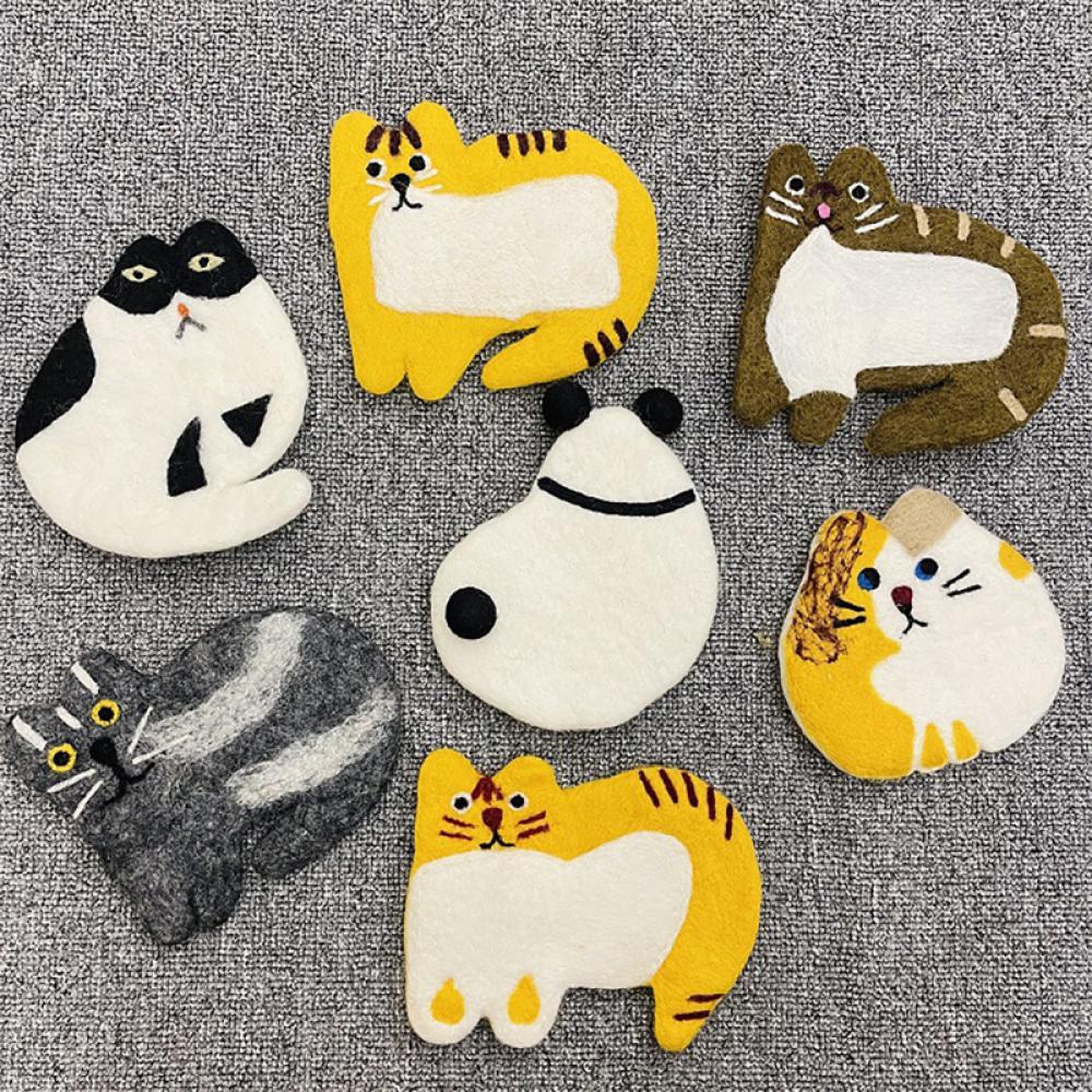 Tấm Lót Ly Bằng Len Họa Tiết Hoạt Hình Dễ Thương H3J7