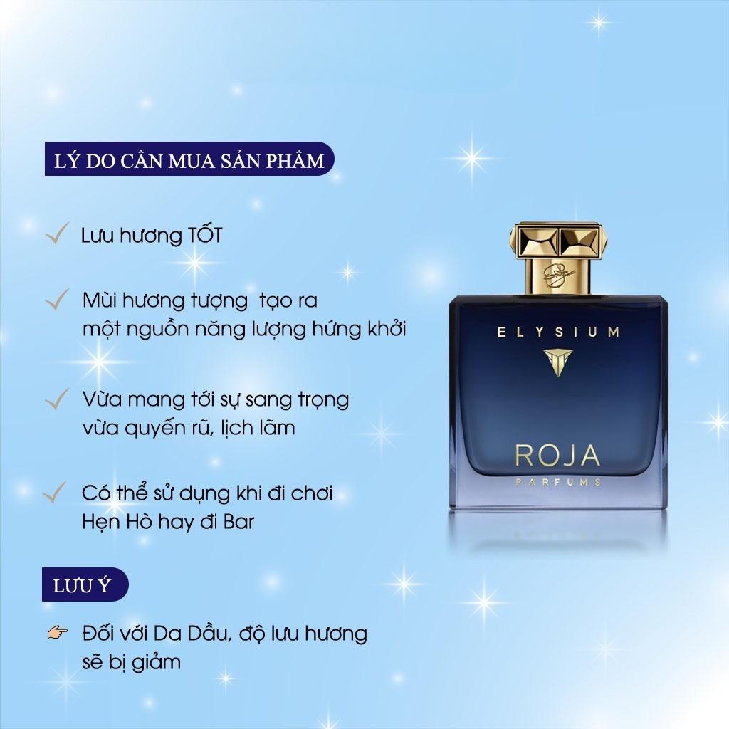 Nước Hoa Nam Roja Parfums Elysium Pour Homme Parfum Cologne 100ml - Hương thơm đẳng cấp và mạnh mẽ