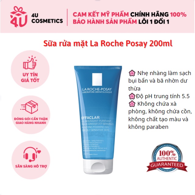 Sữa Rửa Mặt La Roche Posay Effaclar Purifying Foaming Gel