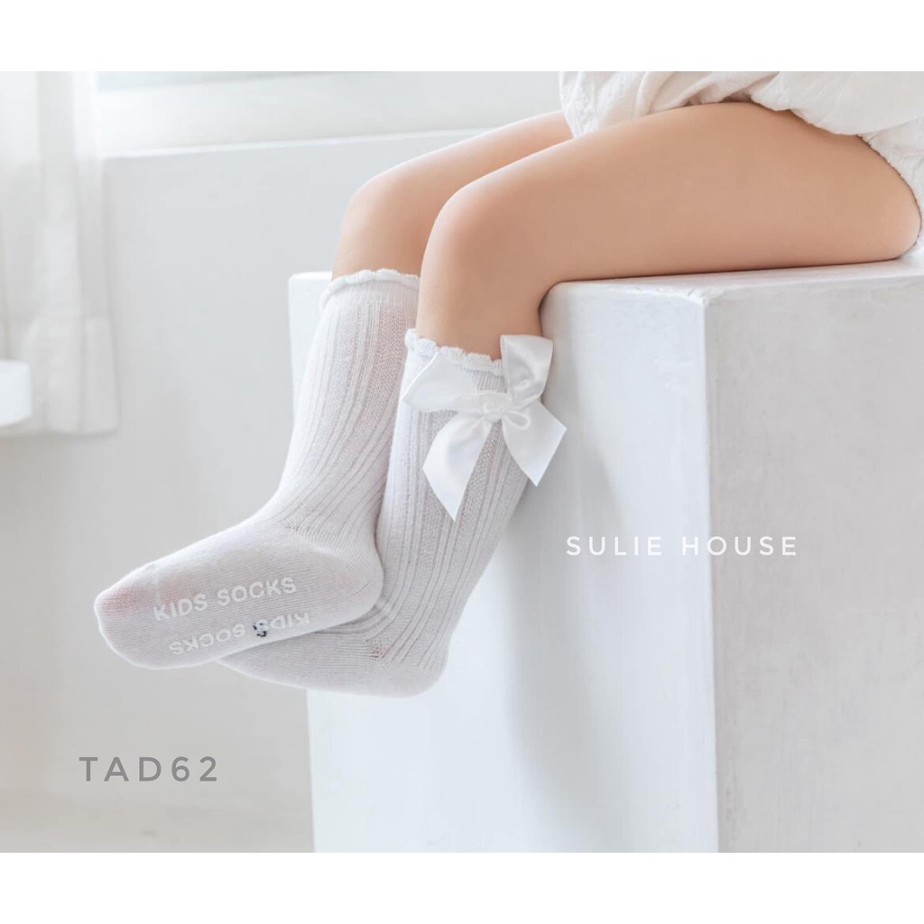 Tất đùi len tăm nơ cạnh chống trượt - TAD62