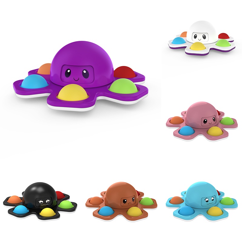 Con Quay Đồ Chơi Spinner HìNh BạCh TuộC BằNg Silicon, GiúP GiảM Stress