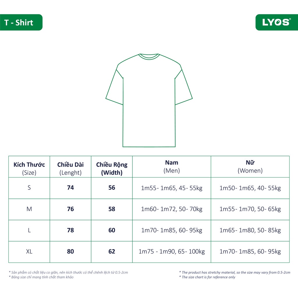 Áo Thun LYOS Childs T-Shirt Đen/ Trắng/ Hồng/ Xanh