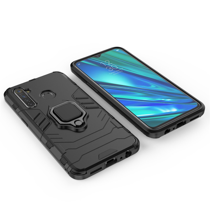 Ốp điện thoại làm từ PC cứng + TPU Silicone kiểu áo giáp có giá đỡ cho OPPO Realme 5Pro Realme5