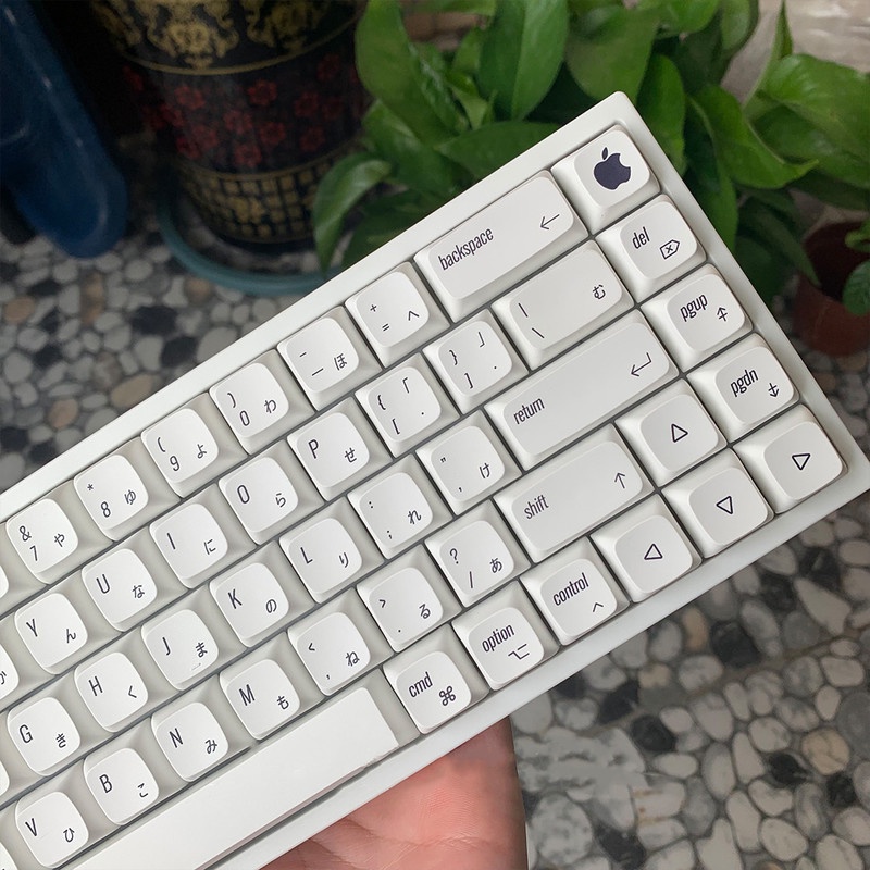 PBT Keycap XDA Cấu hình Hyper White Nhật Bản Dye Thăng hoa Bàn phím cơ học Keycap 124 Phím