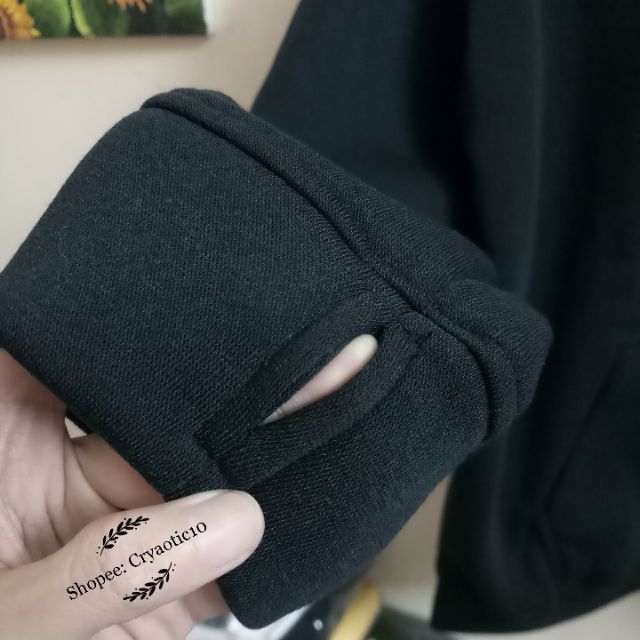 [ĐỦ SIZE - Kèm hình thật] Hoodie nỉ dày đen trơn black basic hoodie unisex