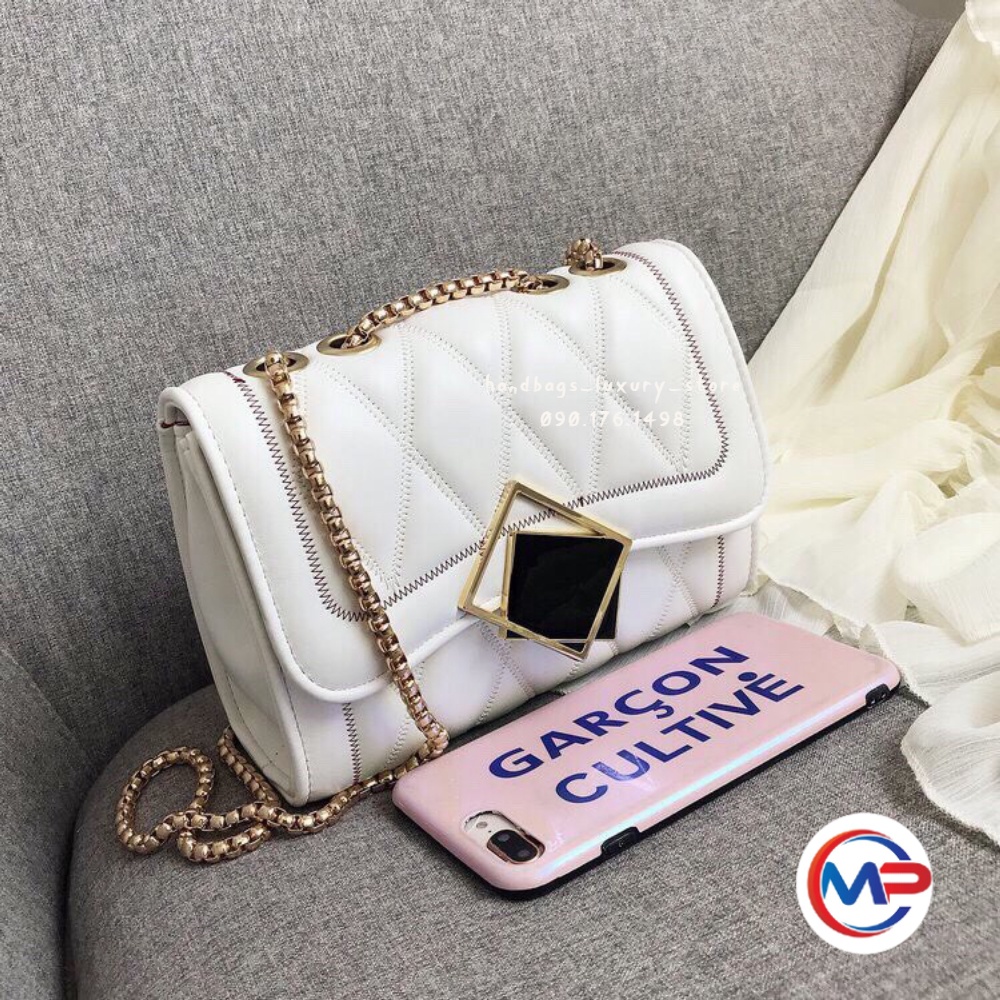 FREESHIP - Túi xách nữ thời trang đéo chéo khóa kèm gương sang chảnh - SHOP LUXURY
