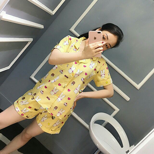 Bộ Pijama cộc kate loại 1