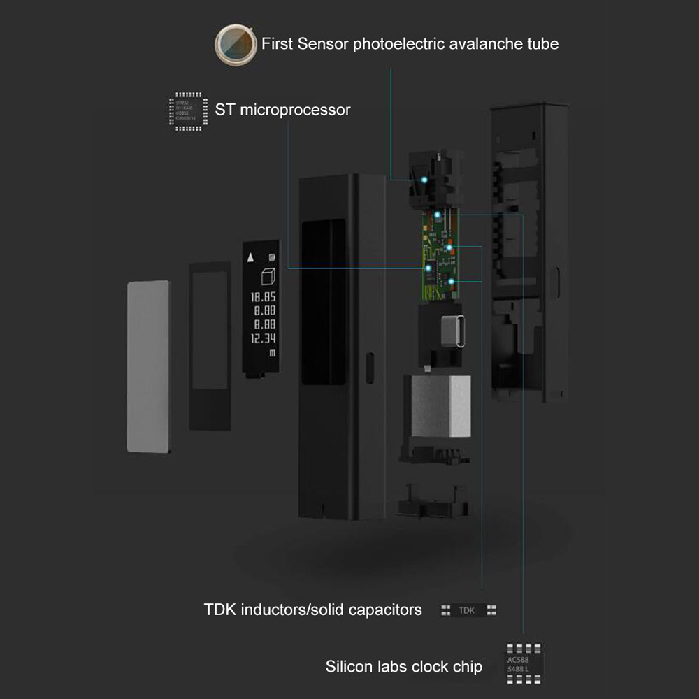 Thước Laser Kỹ Thuật Số Đo Khoảng Cách Rộng Ls5 Màn Hình Oled (40M)