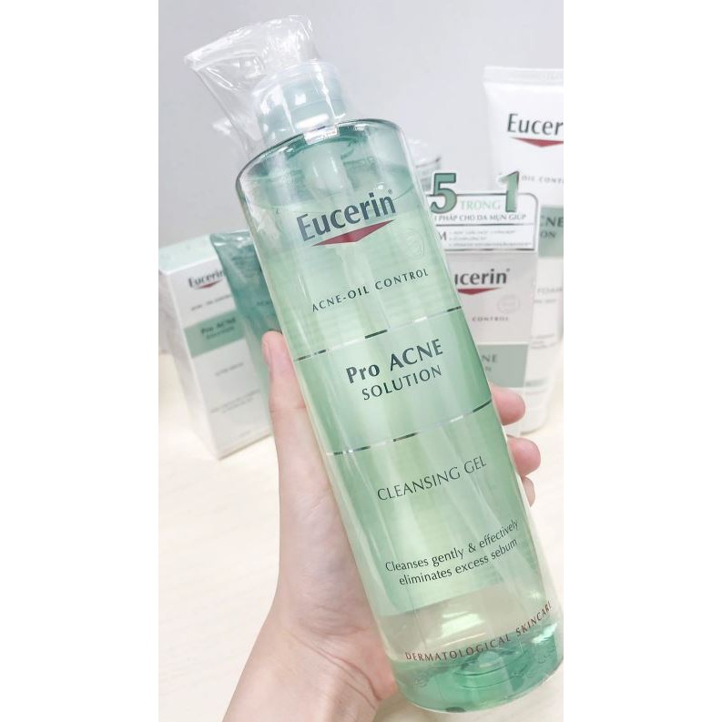 Sữa Rửa Mặt Dạng Gel Eucerin Acne-Oil Control Pro Acne Solution Cleansing Gel