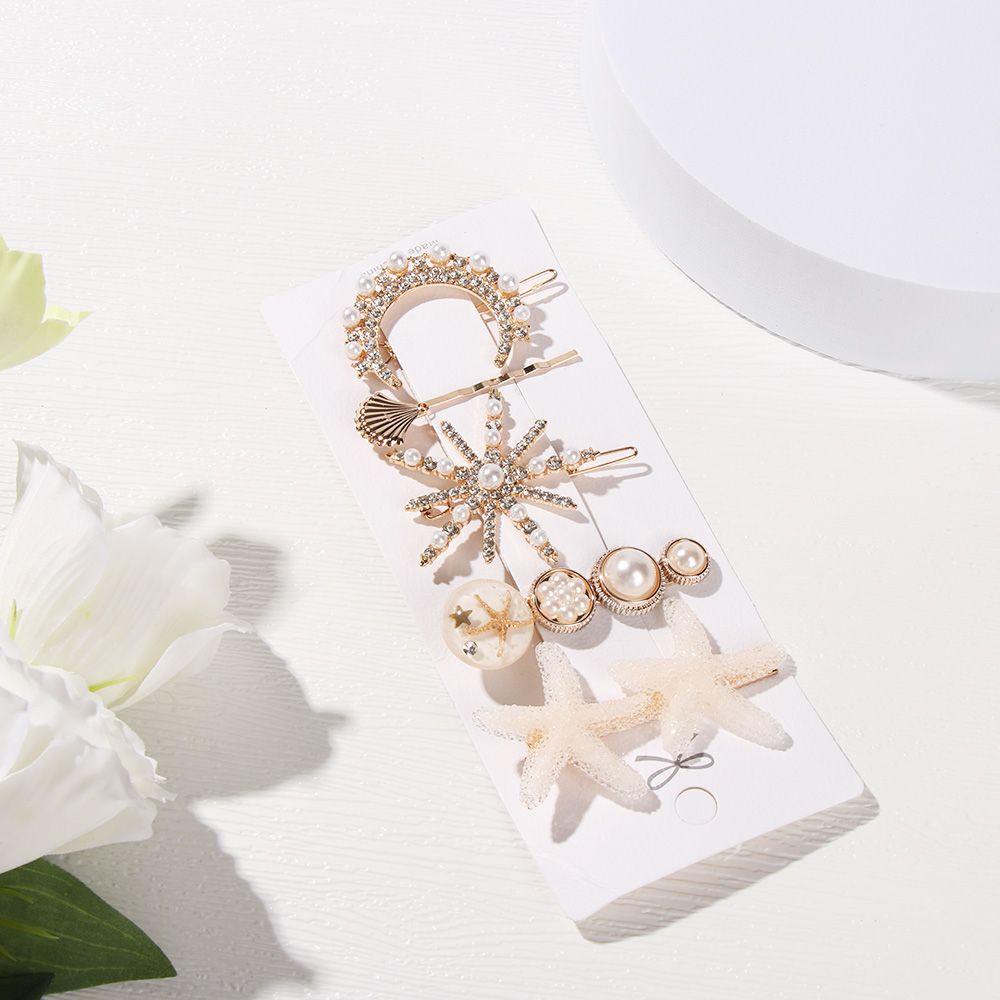 JUNE Kẹp Tóc Cỡ Trung Họa Tiết Dễ Thương Thời Trang Cho Bạn Gái