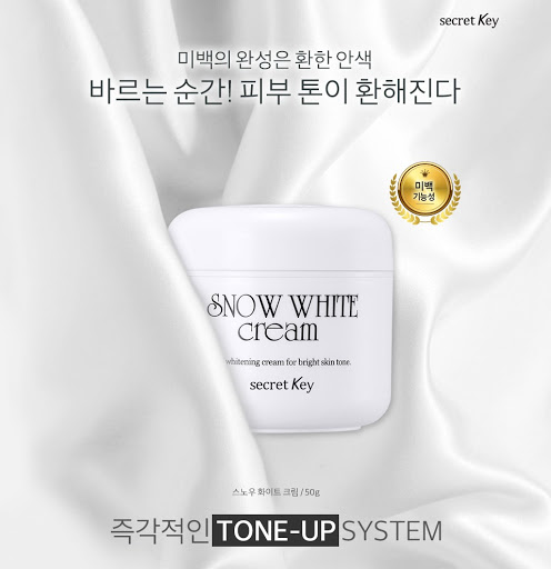 Kem dưỡng trắng da Secret Key Snow White Cream và Snow White Milky Pack