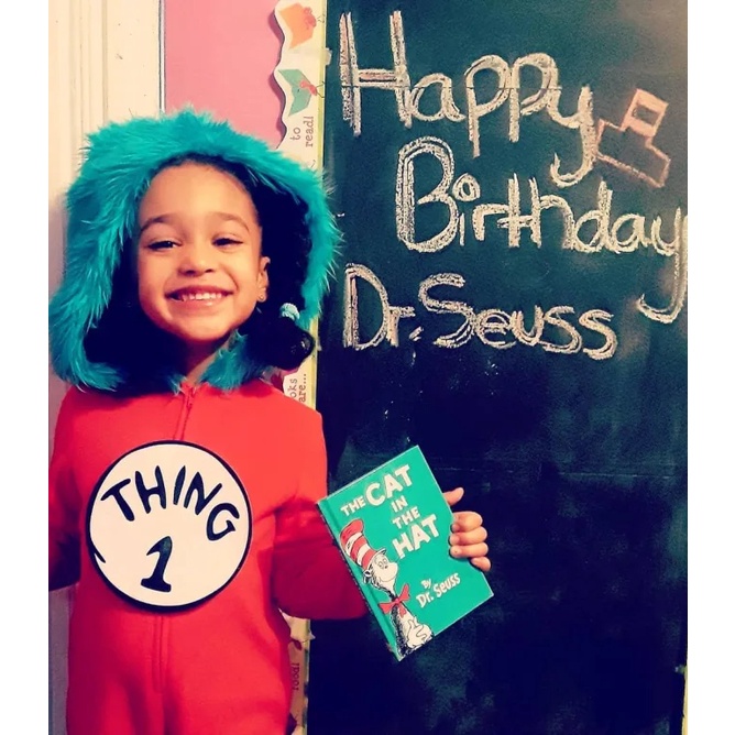 Bộ hóa trang Thing One Thing Two -  Dr Seuss cho bé hóa trang Halloween