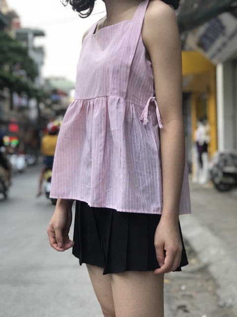 [Mã WASKT410K giảm 10K đơn 50K] Áo 2 dây babydoll nơ eo | BigBuy360 - bigbuy360.vn